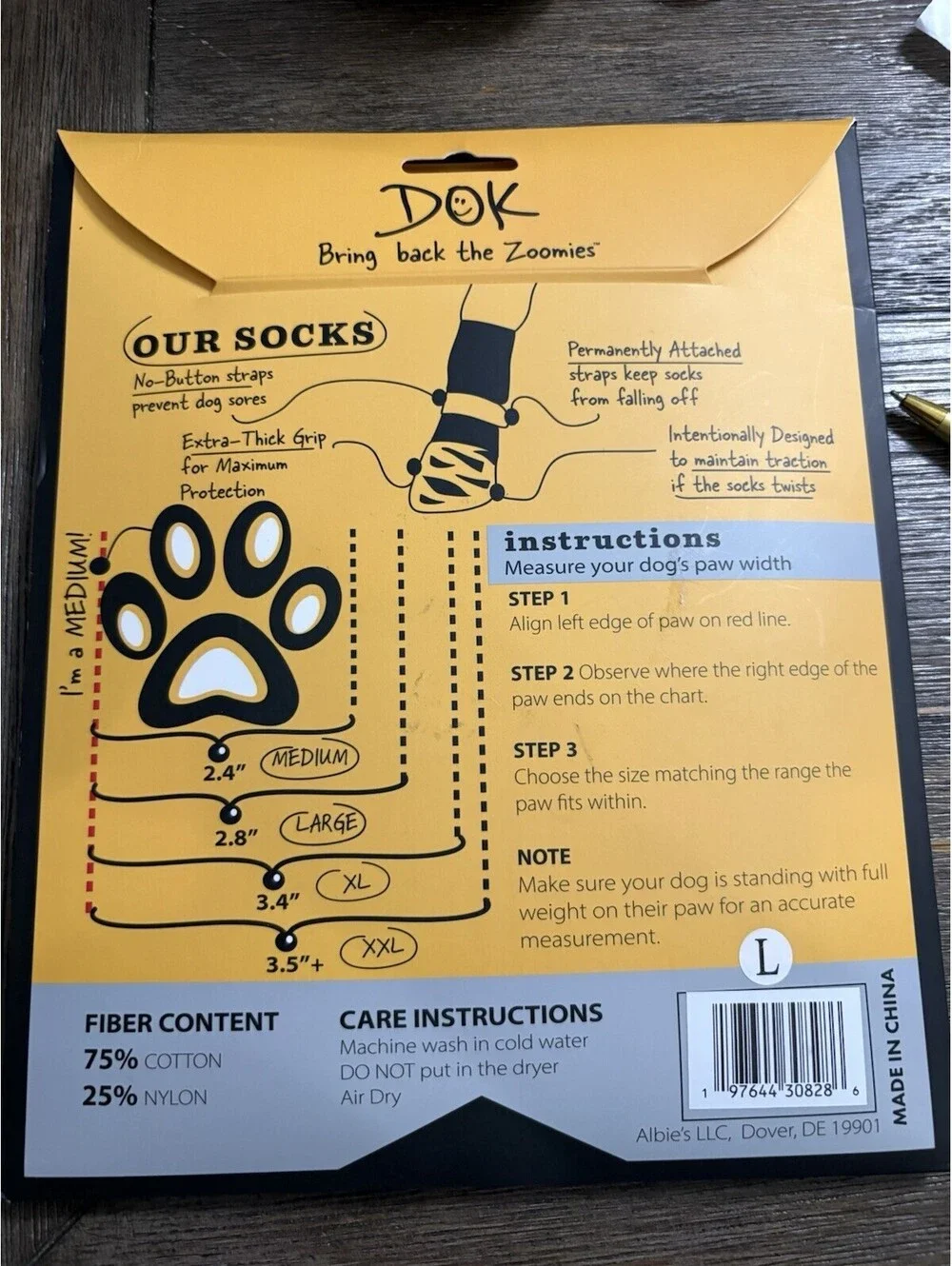 DOK TigerToes Premium Non-Slip Dog Socks for Hardwood Floors - Extra-Thick Grip